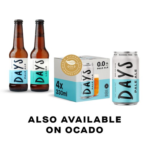 Days 0.0% Alcohol Free Beer Lager Cans