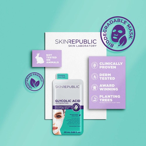 Skin Republic Biodegradable Glycolic Acid Oxygenating Face Mask