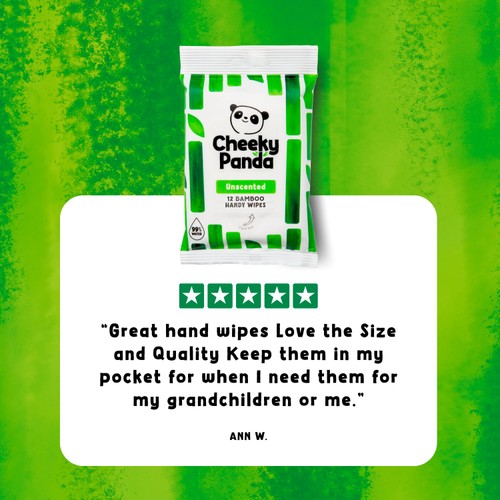 The Cheeky Panda Biodegradable Bamboo Handy Wipes