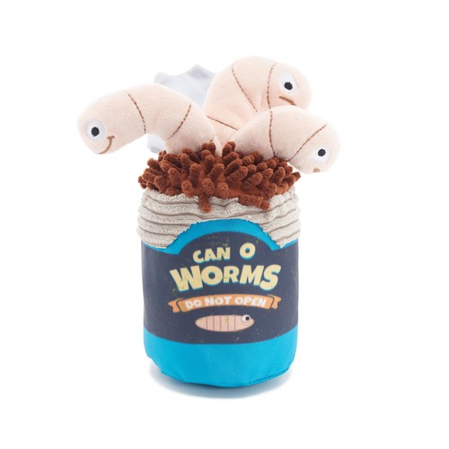 Bark Live Bait Bites Can of Worms Dog Toy - Medium
