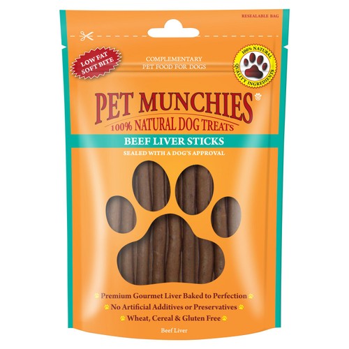 Pet Munchies 100% Natural Beef Liver Stick Dog Treats