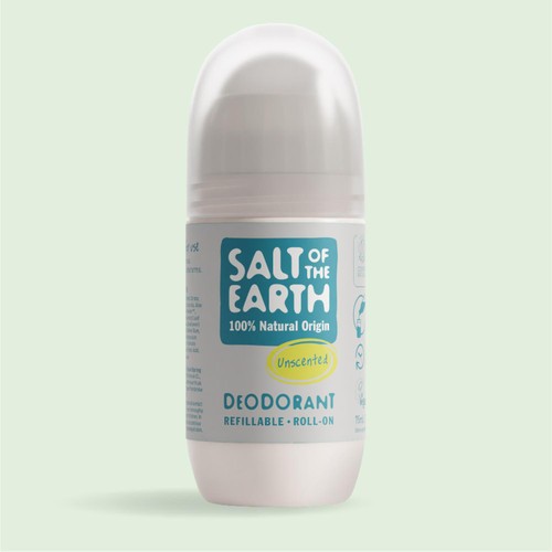 Salt of the Earth Unscented Natural Deodorant Refillable Roll-on