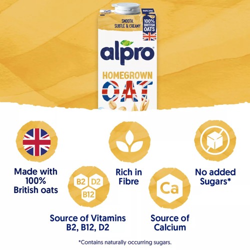 Alpro Oat Long Life Dairy Free Drink (Pack of 8)
