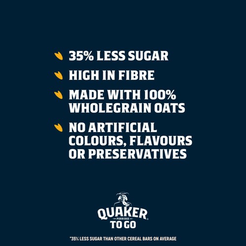 Quaker Porridge To Go Cinnamon Breakfast Bars