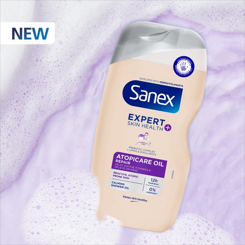Sanex Expert Skin Health+ Atopicare Oil Repair Body Wash Shower Gel