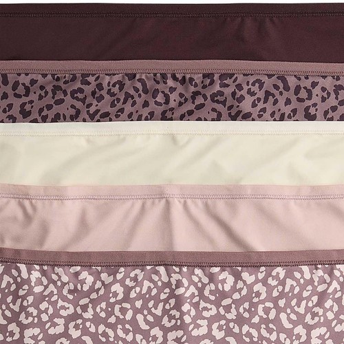 M&S Womens Microfibre Full Briefs, 14, Brown Mix