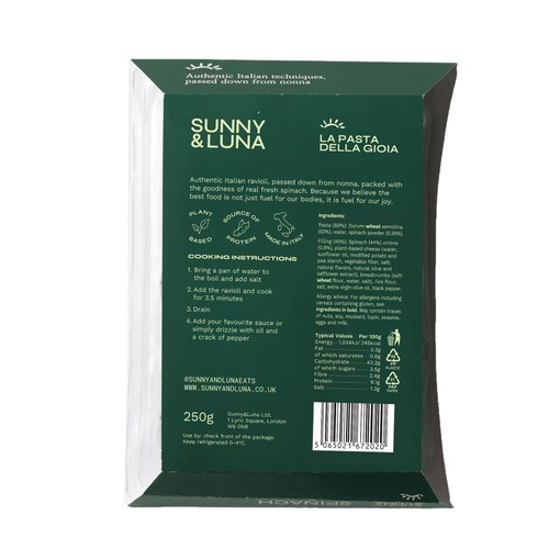 Sunny & Luna Spinach Ravioli