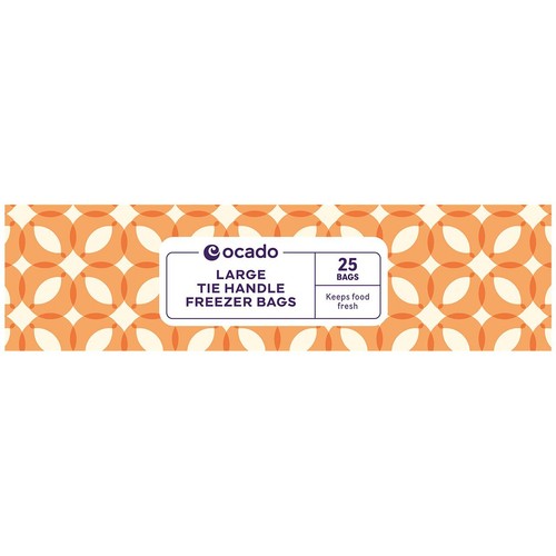 Ocado Large Tie Handle Freezer Bags