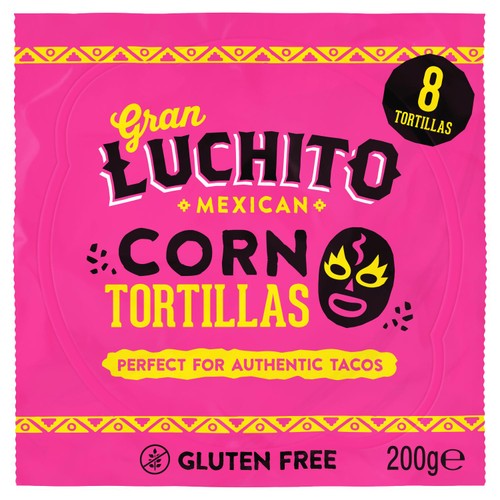 Gran Luchito Corn Gluten Free Small Shell Tortilla Taco Wraps