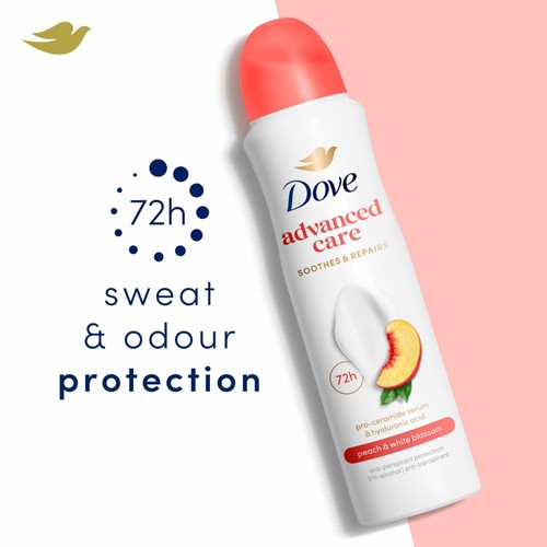 Dove Women Advanced Antiperspirant Deodorant Peach and White Blossom