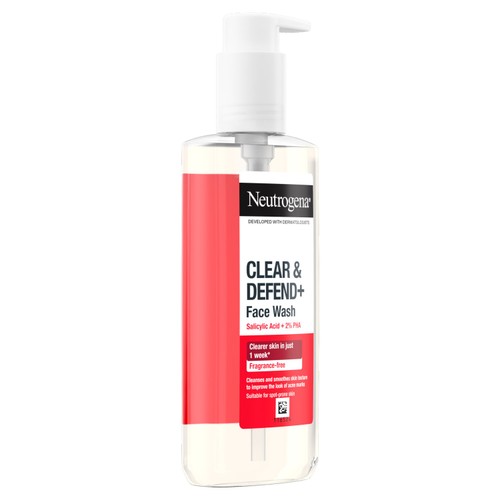 Neutrogena Clear and Defend+ Face Wash with Salicylic Acid + 2% PHA