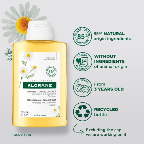 Klorane Brightening Shampoo with Camomile for Blonde Hair