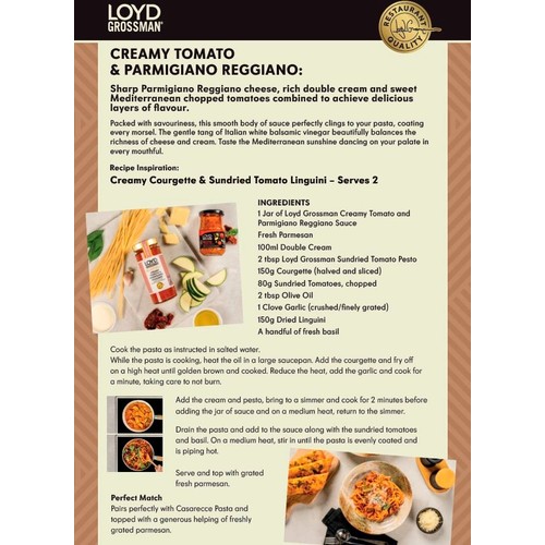 Loyd Grossman Pomodoro, Mascarpone & Wild Garlic Pasta Sauce