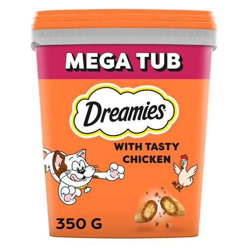 Dreamies Cat Treat Biscuits with Chicken Bulk Mega Tub