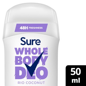Sure Women Rio Coconut 48h Whole Body Deodorant Odour Control Stick 50ml