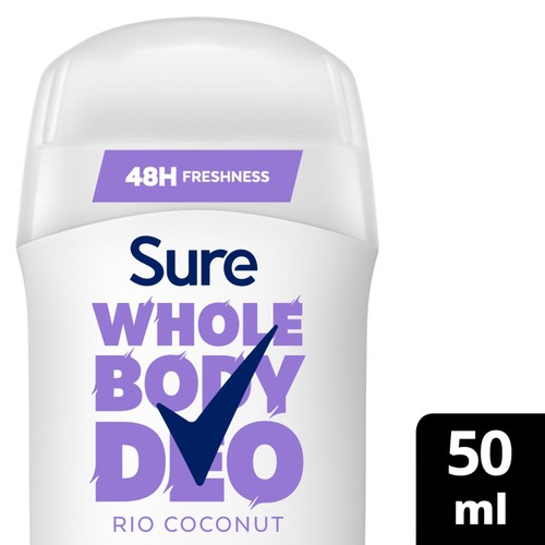 Sure Women Rio Coconut 48h Whole Body Deodorant Odour Control Stick