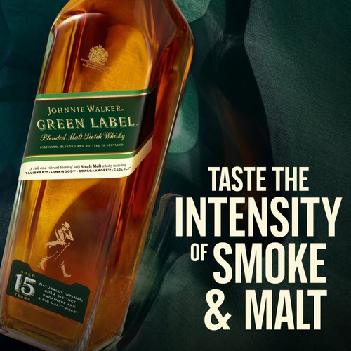 Johnnie Walker Green Label 15 Year Old Blended Scotch Whisky
