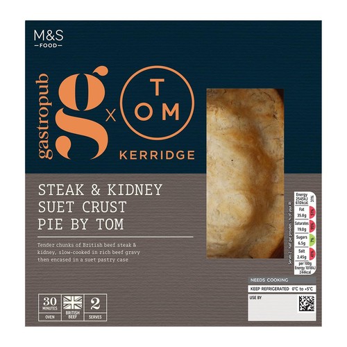 M&S Gastropub Steak & Kidney Suet Crust Pie By Tom Kerridge