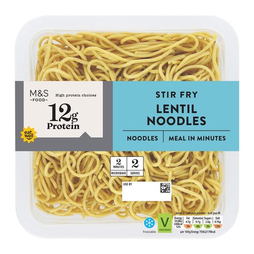 M&S High Protein Lentil Noodles with Turmeric