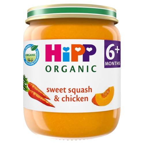 HiPP Organic Sweet Squash & Chicken Baby Food Jar 6+ Months