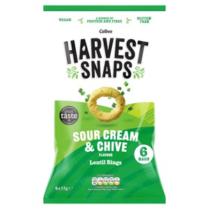 Harvest Snaps Lentil Ring Sour Cream & Chive Multipack Snacks