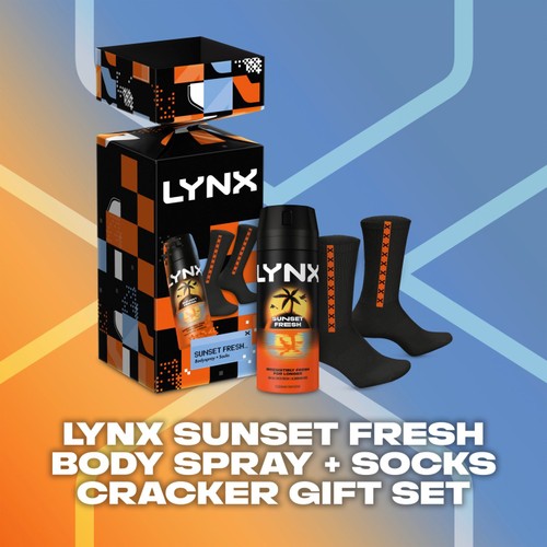 Lynx Bodyspray + Socks Sunset Fresh Cracker Gift Set