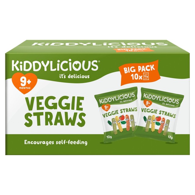 Kiddylicious Veggie Straws Baby Snack 10 x 12g
