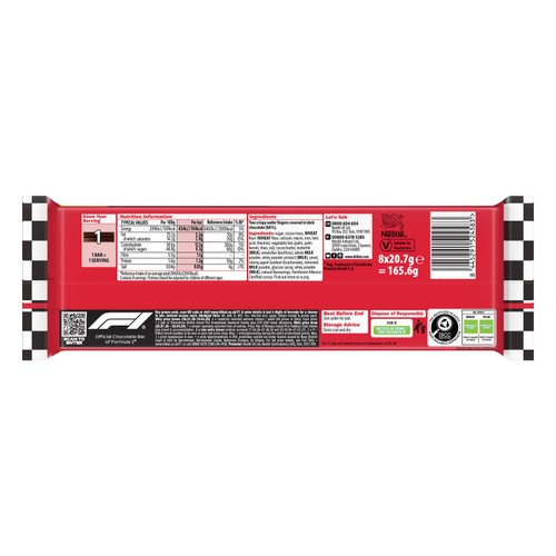 KitKat 2 Finger Dark Chocolate Biscuit Bar, Multipack