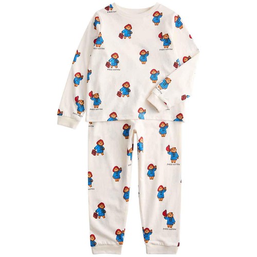 M&S Pure Cotton Paddington Pyjamas, 3-4 Years, White