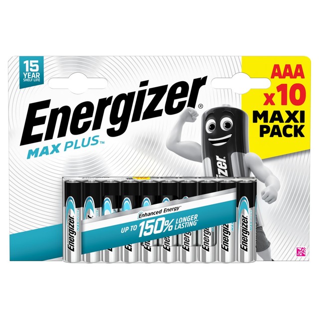 Energizer Max Plus AAA Alkaline Battery 10-Pack