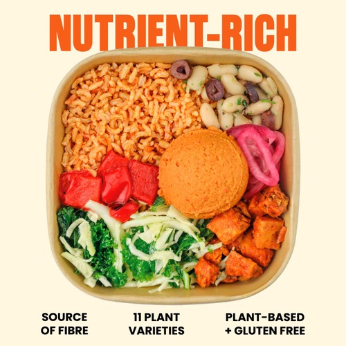 Pollen + Grace Superfood Red Pepper Houmous + Rice Salad Bowl