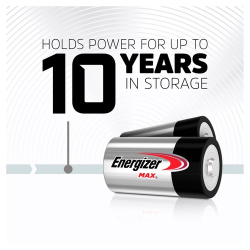 Energizer Max D Batteries, Alkaline