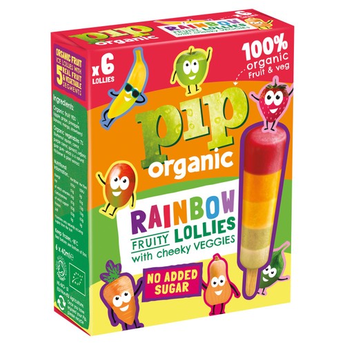 Pip Organic Rainbow Fruity Lollies with Cheeky Veg