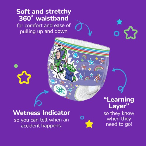 Huggies Pull-Ups Night Time Unisex Training Nappy Pants- Size 6 MEGA