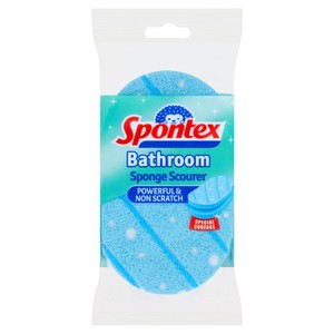 Spontex Bathroom Sponge Scourer - Use with Bathroom Cleaner