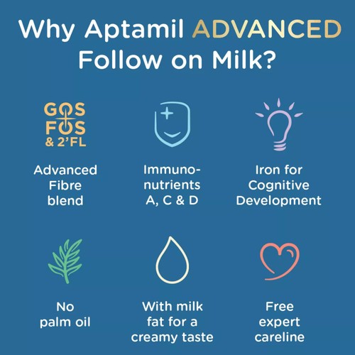 Aptamil Advanced 2 Follow On Baby Milk Formula Powder 6-12 Months
