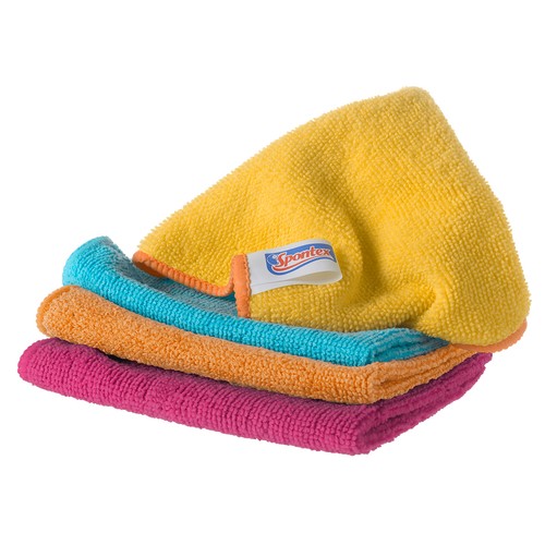 Spontex Microfibre Cloths All Purpose Kitchen and Bathroom Cleaner