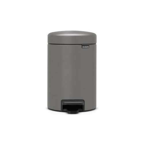Brabantia NewIcon Pedal Bin 3 Litre Mineral Concrete Grey