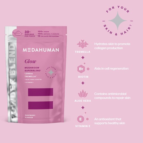 Medahuman Glow Mushroom Superblend Powder