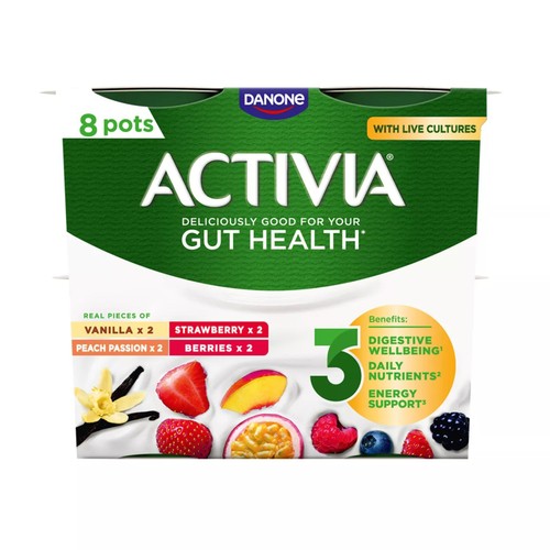 Activia Strawberry Vanilla Peach Passion Berries Yoghurt