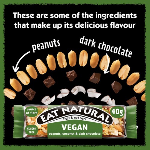 Eat Natural Vegan, Peanuts, Coconut & Dark Chocolate