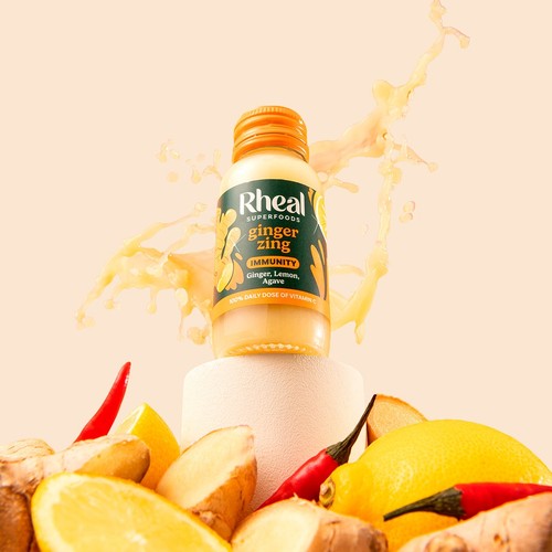 Rheal Superfoods Ginger Zing Immunity Shot