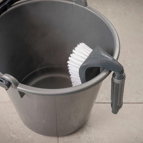 Addis Metallic Graphite New ComfiGrip Floor Iron Scrub Brush 
