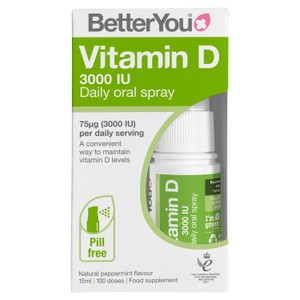 BetterYou D3000+K2 Vitamin D+K2 Daily Oral Spray - 12ml
