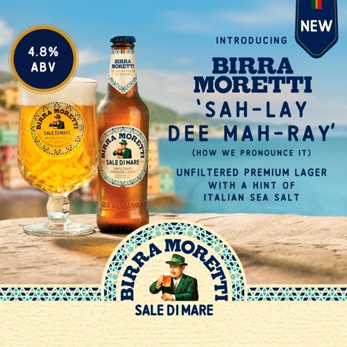 Birra Moretti Sale Di Mare Unfiltered Lager Beer Bottle