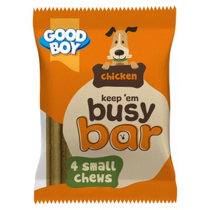Good Boy Busy Bar 4 Small Chicken Chews Dog Treats