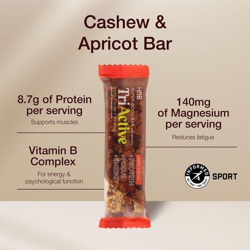 TriActive Super Good Bar "with Benefits" Cashew & Apricot