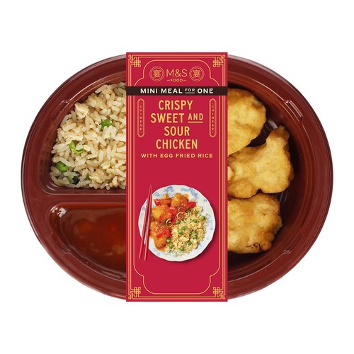 M&S Crispy Sweet and Sour Chicken with Egg Fried Rice Mini Meal