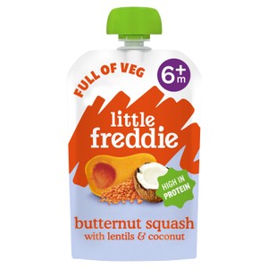 Little Freddie Organic Butternut Squash with Lentils & Coconut Baby Food Pouch +6Months 100g