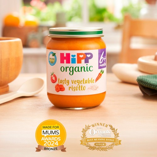 HiPP Organic Tasty Vegetable Risotto Baby Food Jar  6+months